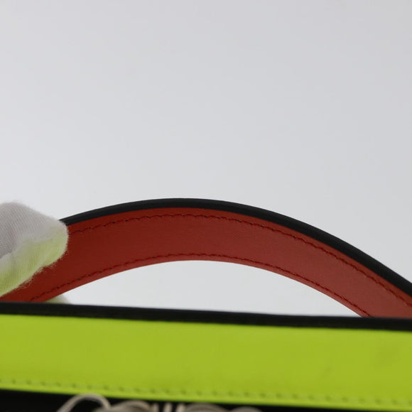 Christian Louboutin Hand Bag Leather Light Yellow Silver Auth bs32862