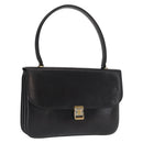 CELINE Shoulder Bag Leather Black Gold Auth bs32863-1