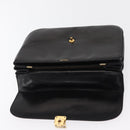 CELINE Shoulder Bag Leather Black Gold Auth bs32863-10