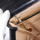 CELINE Shoulder Bag Leather Black Gold Auth bs32863-24