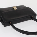 CELINE Shoulder Bag Leather Black Gold Auth bs32863-6