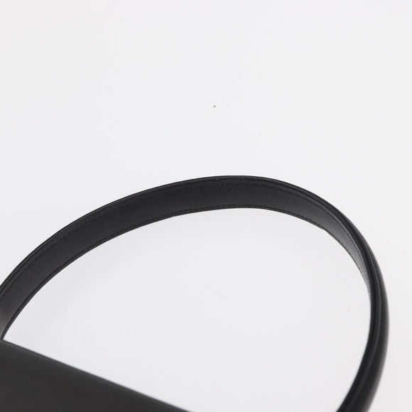 CELINE Shoulder Bag Leather Black Gold Auth bs32863