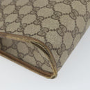 GUCCI GG Supreme Clutch Bag PVC Beige Gold 111 01 037 Auth bs32865-11