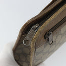 GUCCI GG Supreme Clutch Bag PVC Beige Gold 111 01 037 Auth bs32865-13