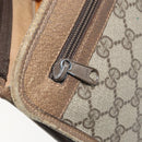 GUCCI GG Supreme Clutch Bag PVC Beige Gold 111 01 037 Auth bs32865-20