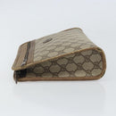 GUCCI GG Supreme Clutch Bag PVC Beige Gold 111 01 037 Auth bs32865-5