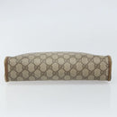 GUCCI GG Supreme Clutch Bag PVC Beige Gold 111 01 037 Auth bs32865-7