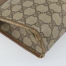 GUCCI GG Supreme Clutch Bag PVC Beige Gold 111 01 037 Auth bs32865-9