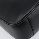 GUCCI Bamboo Hand Bag Leather 2way Black Gold 001 1998 1638 Auth bs32867-13