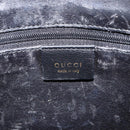 GUCCI Bamboo Hand Bag Leather 2way Black Gold 001 1998 1638 Auth bs32867-16