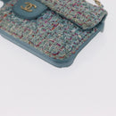CHANEL iPhone Case Tweed Light Blue CC Auth bs32870-11