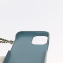 CHANEL iPhone Case Tweed Light Blue CC Auth bs32870-15