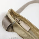 PRADA Shoulder Bag Nylon Beige Silver Auth bs32871-15