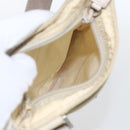 PRADA Shoulder Bag Nylon Beige Silver Auth bs32871-17