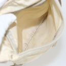 PRADA Shoulder Bag Nylon Beige Silver Auth bs32871-20