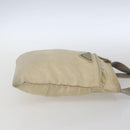 PRADA Shoulder Bag Nylon Beige Silver Auth bs32871-5