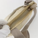 PRADA Shoulder Bag Nylon Beige Silver Auth bs32871-6
