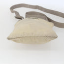 PRADA Shoulder Bag Nylon Beige Silver Auth bs32871-9