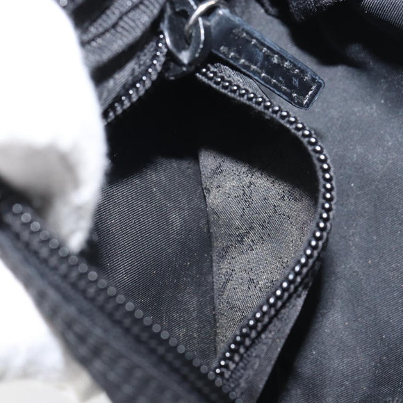 PRADA Pouch Nylon Black Silver Auth bs32875