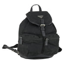 PRADA Backpack Nylon Black Silver Auth bs32876-1