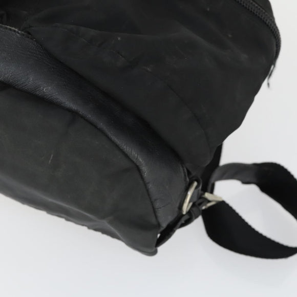 PRADA Backpack Nylon Black Silver Auth bs32876
