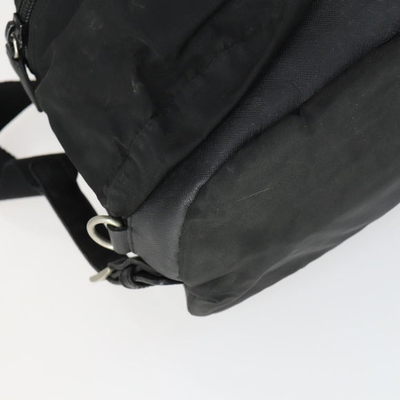 PRADA Backpack Nylon Black Silver Auth bs32876