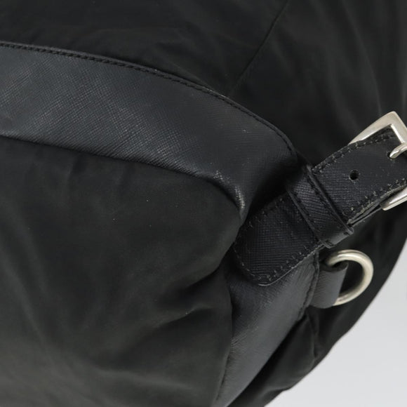 PRADA Backpack Nylon Black Silver Auth bs32876