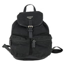 PRADA Backpack Nylon Black Silver Auth bs32876-13
