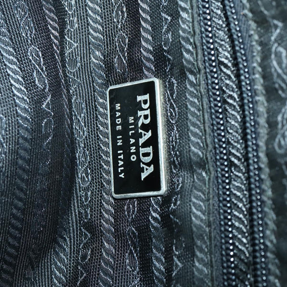 PRADA Backpack Nylon Black Silver Auth bs32876