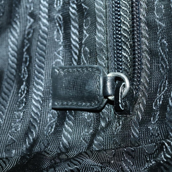 PRADA Backpack Nylon Black Silver Auth bs32876