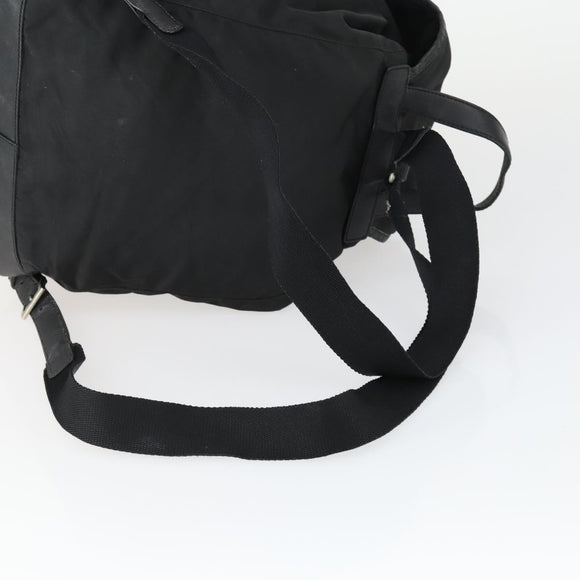PRADA Backpack Nylon Black Silver Auth bs32876