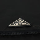 PRADA Draagtas Nylon Zwart Zilver Auth bs32877-23