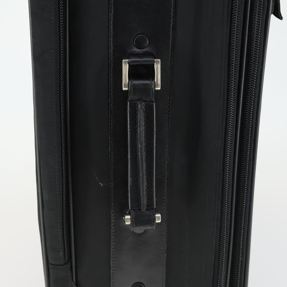 PRADA Draagtas Nylon Zwart Zilver Auth bs32877