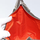 BVLGARI Shoulder Bag Canvas Brown Silver Auth bs32878-17