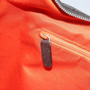 BVLGARI Shoulder Bag Canvas Brown Silver Auth bs32878-19