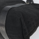 BVLGARI Tote Bag Canvas Black Silver Auth bs32879-15