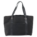BVLGARI Tote Bag Canvas Black Silver Auth bs32879-13