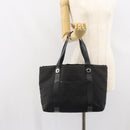 BVLGARI Tote Bag Canvas Black Silver Auth bs32879-20