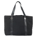 BVLGARI Tote Bag Canvas Black Silver Auth bs32879-2