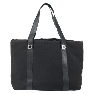 BVLGARI Tote Bag Canvas Black Silver Auth bs32879 - 0