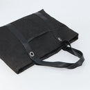 BVLGARI Tote Bag Canvas Black Silver Auth bs32879-6