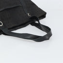 BVLGARI Tote Bag Canvas Black Silver Auth bs32879-7