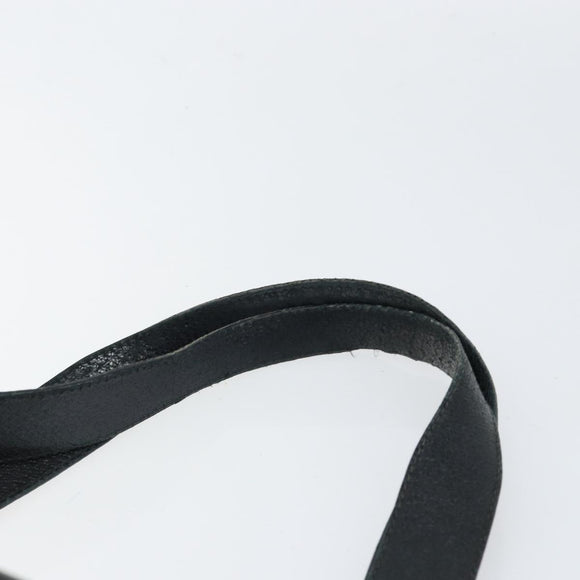 BVLGARI Tote Bag Canvas Black Silver Auth bs32879