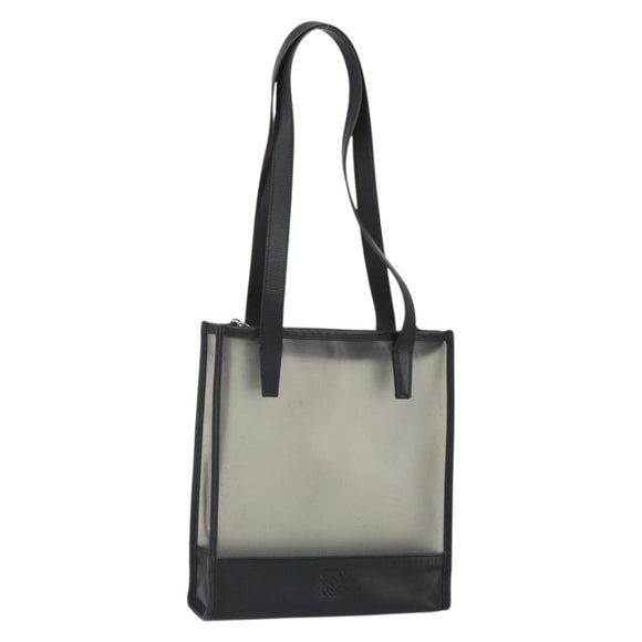 LOEWE Tote Bag Vinyl Black Auth bs32880