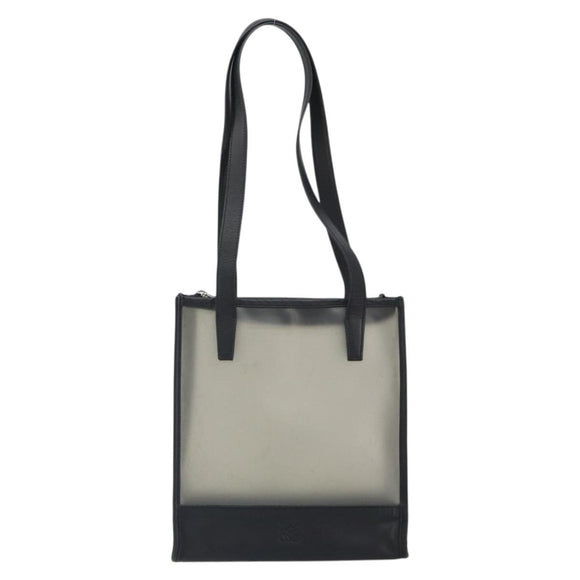 LOEWE Tote Bag Vinyl Black Auth bs32880