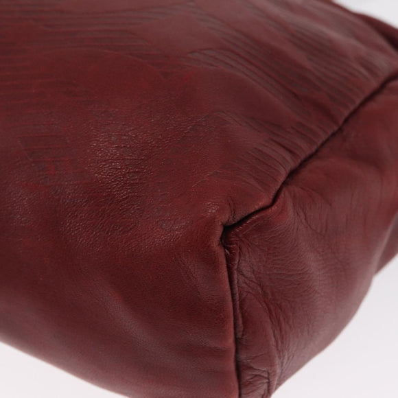 LOEWE Shoulder Bag Leather Red Auth bs32881