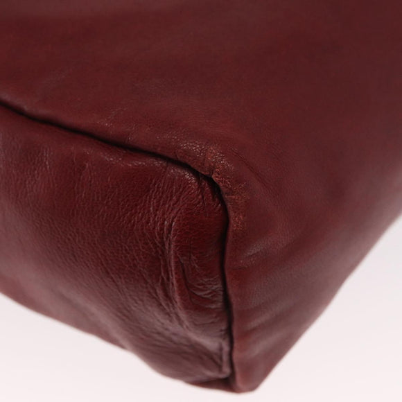 LOEWE Shoulder Bag Leather Red Auth bs32881