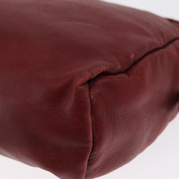 LOEWE Shoulder Bag Leather Red Auth bs32881