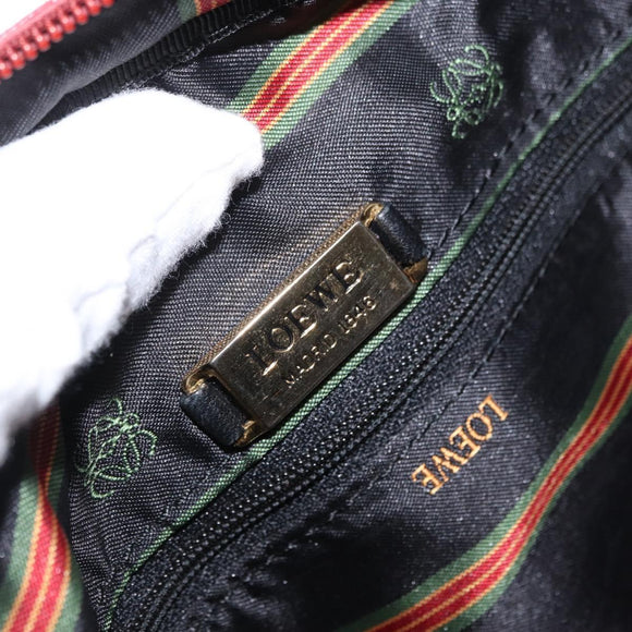 LOEWE Shoulder Bag Leather Red Auth bs32881