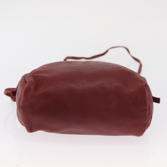 LOEWE Shoulder Bag Leather Red Auth bs32881